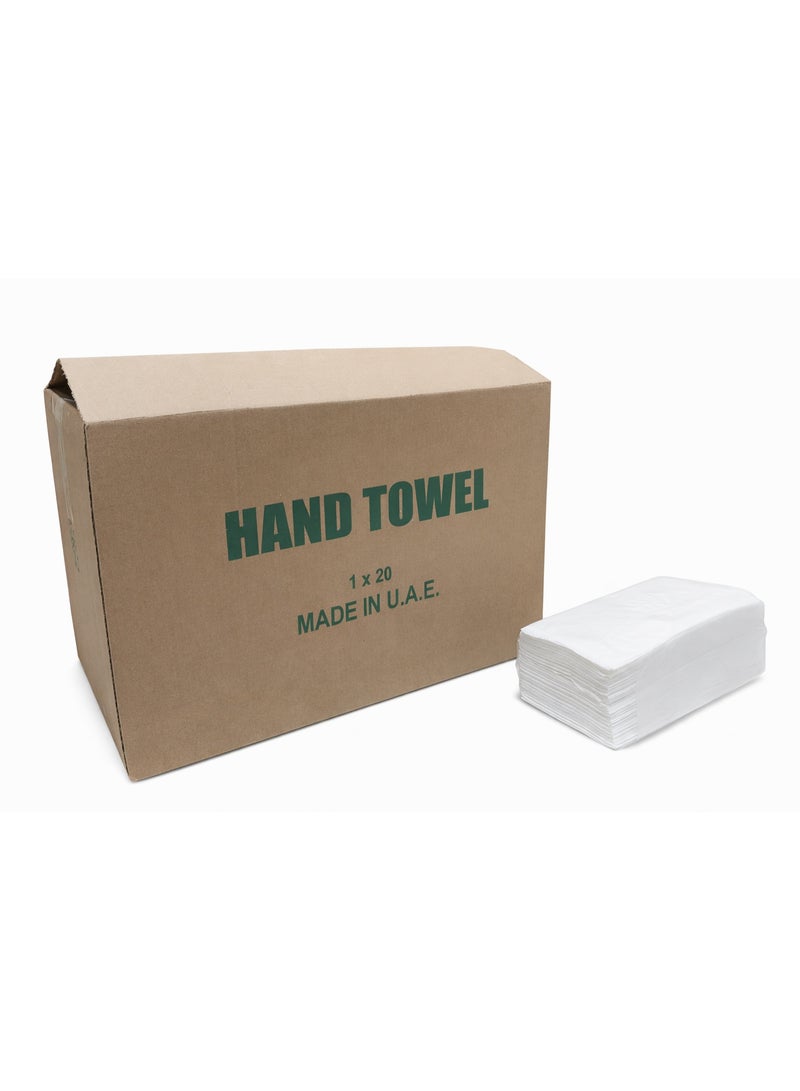 Interfold Hand Towel Tissue Paper, 150 Sheets x 20 Pack - Image 2
